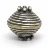 Stamped Beads bali silver bead