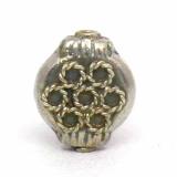 Stamped Beads bali silver bead