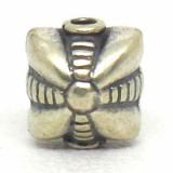 Stamped Beads bali silver bead