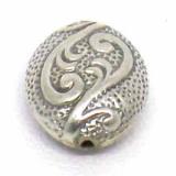 Stamped Beads bali silver bead