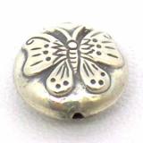 Stamped Beads bali silver bead