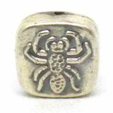 Stamped Beads bali silver bead