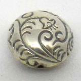 Stamped Beads bali silver bead