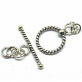 Bali Twisted Toggles bali silver bead