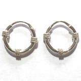 Earring Hoops bali silver bead