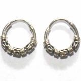 Earring Hoops bali silver bead