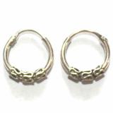 Earring Hoops bali silver bead