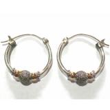 Earring Hoops bali silver bead