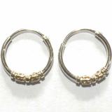 Earring Hoops bali silver bead