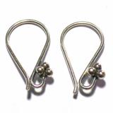 Earring Hooks bali silver bead