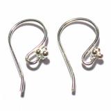 Earring Hooks bali silver bead