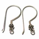 Earring Hooks bali silver bead