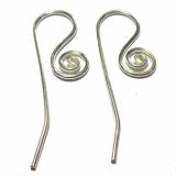 Earring Hooks bali silver bead