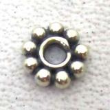 Flat / Daisy Spacers bali silver bead