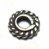 Flat Daisy Spacer bali silver bead