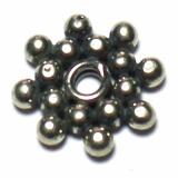 Flat Daisy Spacer bali silver bead