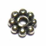 Flat Daisy Spacer bali silver bead