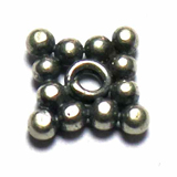 Flat Daisy Spacer bali silver bead