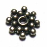 Flat Daisy Spacer bali silver bead