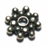 Flat Daisy Spacer bali silver bead