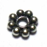 Flat Daisy Spacer bali silver bead