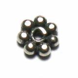 Flat Daisy Spacer bali silver bead