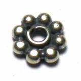 Flat Daisy Spacer bali silver bead