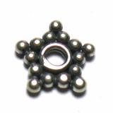 Flat Daisy Spacer bali silver bead