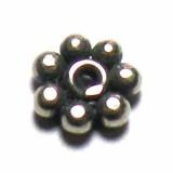 Flat Daisy Spacer bali silver bead