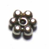 Flat Daisy Spacer bali silver bead