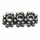 Flat Daisy Spacer bali silver bead