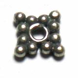 Flat Daisy Spacer bali silver bead