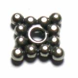 Flat Daisy Spacer bali silver bead