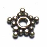 Flat Daisy Spacer bali silver bead