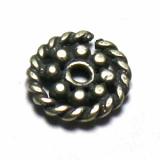 Flat Daisy Spacer bali silver bead