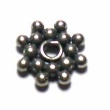 Flat Daisy Spacer bali silver bead