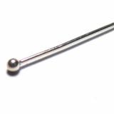 Headpins - Shiny bali silver bead