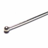 Headpins - Shiny bali silver bead