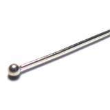 Headpins - Shiny bali silver bead