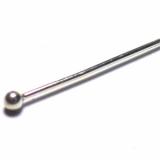 Headpins - Shiny bali silver bead