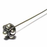 Head Pins bali silver bead