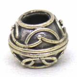 Large Hole Bead Handmade bali silver bead