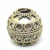 Large Hole Bead Handmade bali silver bead