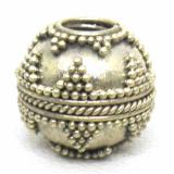 Large Hole Bead Handmade bali silver bead