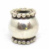 Large Hole Bead Handmade bali silver bead