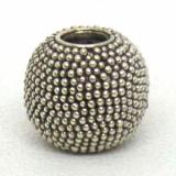 Large Hole Bead Handmade bali silver bead