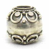 Large Hole Bead Handmade bali silver bead