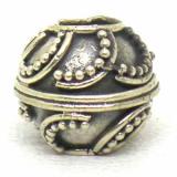 Large Hole Bead Handmade bali silver bead