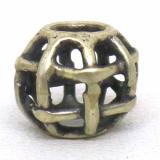 Large Hole Bead Handmade bali silver bead