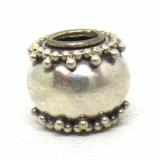 Large Hole Bead Handmade bali silver bead